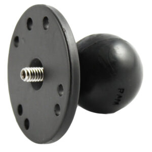 RAM Mount 2.5″ Round Base w/1.5″ Ball & 1/4″-20 Threaded Male Post f/Cameras