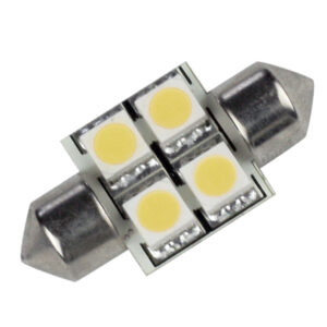 Lunasea Single-Sided 4 LED Festoon – 10-30VDC/0.7W/60 Lumens – Warm White