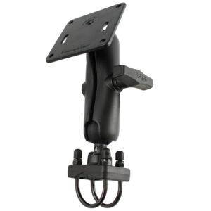 RAM Mount 1.5″ Rail Mount w/Double U-Bolt Base & 3.625″ Square Base (VESA 75mm x 75mm Hole Pattern)