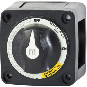 Blue Sea 6011200 m-Series Battery Switch Dual Circuit Plus – Black
