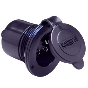 Marinco Marine On-Board Hard Wired Charger Inlet – 15Amp – Black