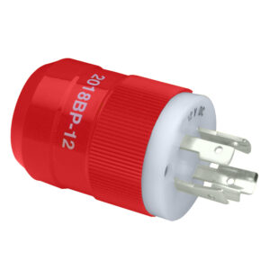Marinco 2018BP-12 Locking Charger Plug (Male) – Red