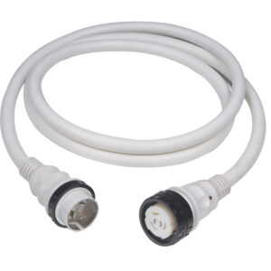 Marinco 50A 125V Shore Power Cable – 50′ – White