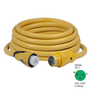 Marinco CS503-50 EEL 50A 125V Shore Power Cordset – 50′ – Yellow
