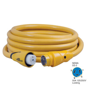 Marinco CS504-25 EEL 50A 125V/250V Shore Power Cordset – 25′ – Yellow