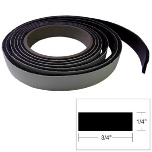 TACO Hatch Tape – 8’L x ¼”H x ¾”W – Black