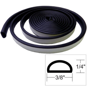 TACO Weather Seal – 10’L x ¼”H x ⅜”W – Black