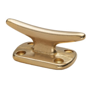 Whitecap Fender Cleat – Polished Brass – 2″