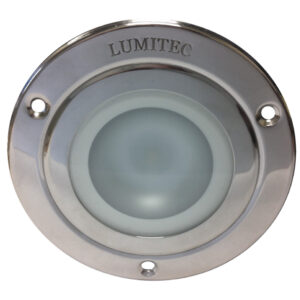 Lumitec Shadow – Flush Mount Down Light – Polished SS Finish – 3-Color Red/Blue Non Dimming w/White Dimming