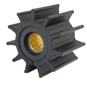 Jabsco Impeller Kit – 12 Blade – Neoprene – 3-¾” Diameter – Brass Insert – Spline Drive