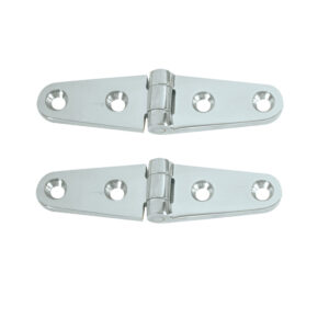 Whitecap Strap Hinge – CP/Brass – 4″ x 1″ – Pair