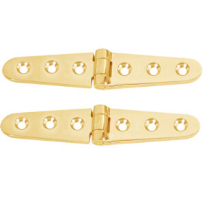 Whitecap Strap Hinge – Polished Brass – 6″ x 1-1/8″ – Pair
