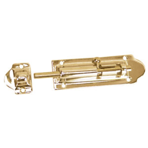 Whitecap Barrel Bolt – Polished Brass – 4″