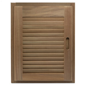 Whitecap Teak Louvered Door & Frame – Right Hand – 15″ x 20″