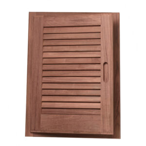 Whitecap Teak Louvered Door & Frame – Left Hand – 15″ x 20″