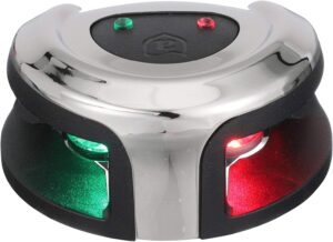 Attwood LightArmor Deck Mount LED Navigation Light 2NM Stainless Steel Bi-Color