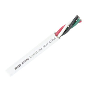 Pacer Round 4 Conductor Cable – 100′ – 8/4 AWG – Black, Red, Green, & White