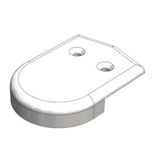 TACO 2″ Rub Rail End Cap – White