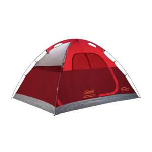Coleman 4-Person Flatwoods II™ Lightweight Dome Camping Tent – Red