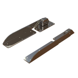 TACO Command Ratchet Hinge – 18-1/2″ – 316 Stainless Steel Polished w/Hard Stop