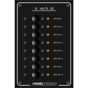 Paneltronics Standard Panel – DC 8 Position Circuit Breaker w/LEDs