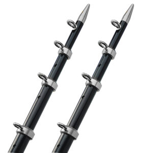 TACO 18′ Telescopic Outrigger Poles HD 1-1/2″ – Black/Silver